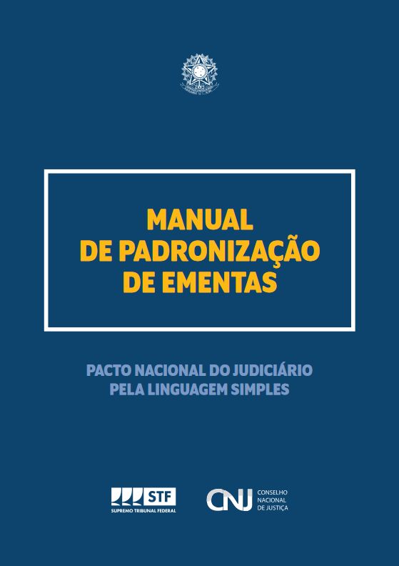 capa Manual de Padronização de Ementas CNJ