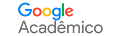Logo Google Acadêmico. Google em Letras coloridas. Acadêmico em cinza.