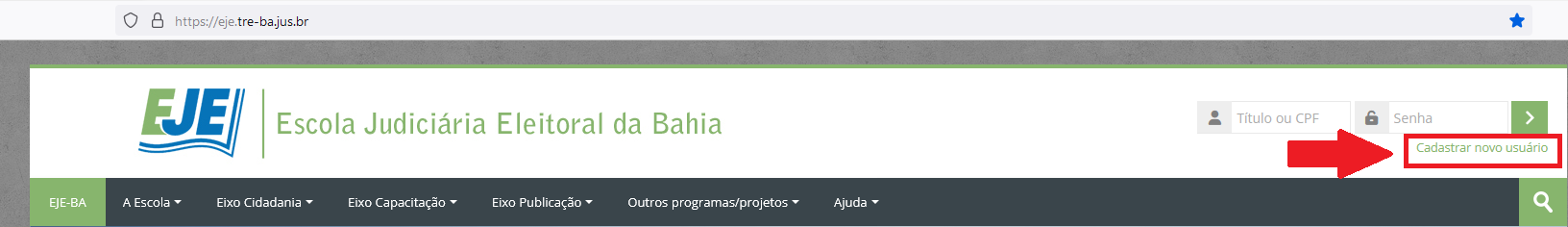 Cadastrar novo usuário