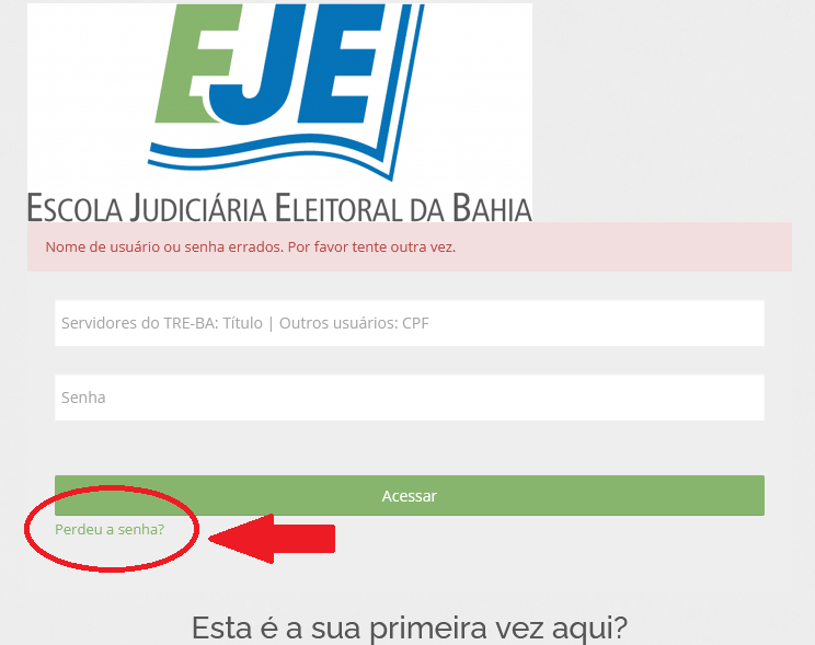Perdeu a senha