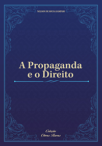 A Propaganda e o Direito. Capa azul escura com letras amarelo claras.